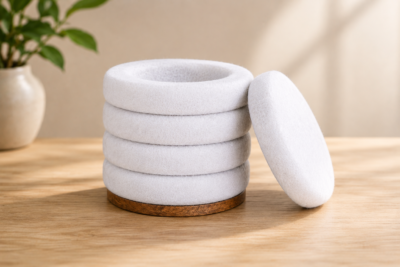 Round Storage Ottoman