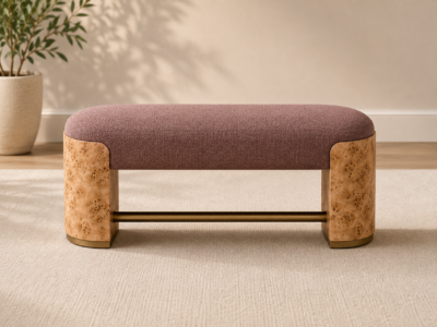 VENEER BOUCLE BENCH