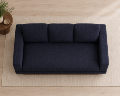 Dark Blue Three-Seater Sofa