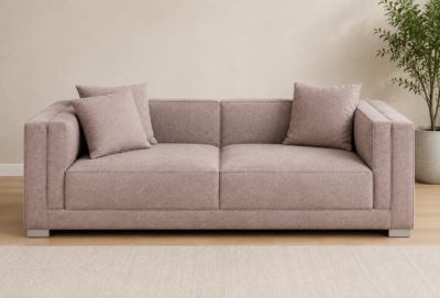 Mauve Three-Seater Sofa