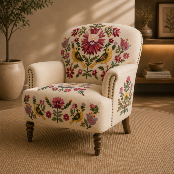 Floral Accent Chair