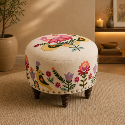 Floral Ottoman