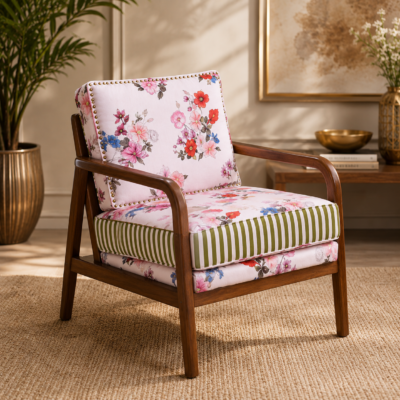 Floral Print Arm Chair