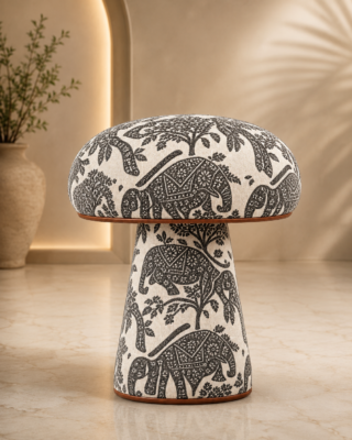 Printed Mushroom Ottoman