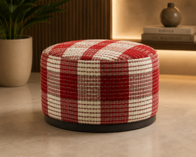 Round Upholstered Ottoman