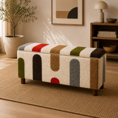 Multicolor Storage Bench